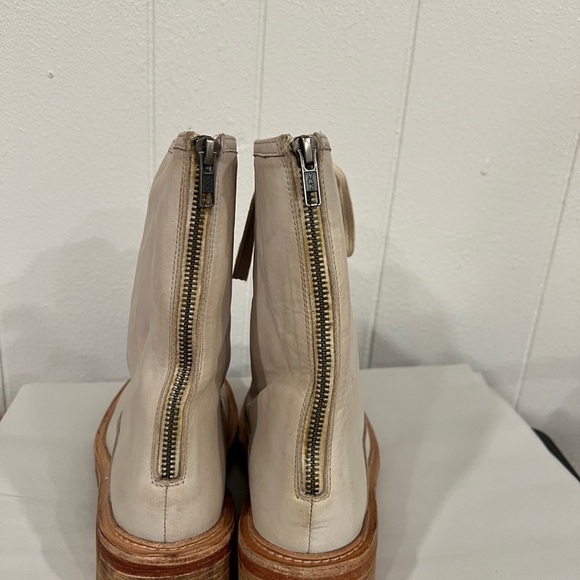 NWT Free People Santa Fe Lace-up Boots distressed combat round toe boots - Picture 5 of 11